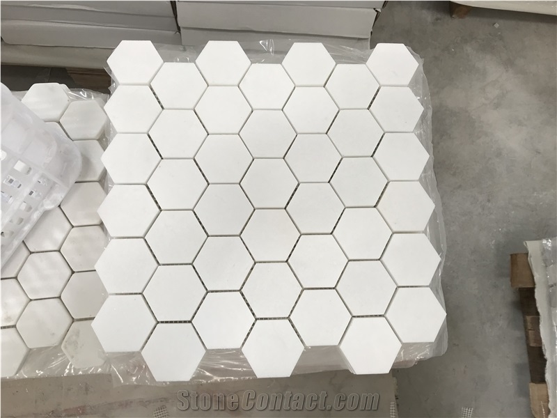 Calacatta Gold White Natural Marble Mosaic Pattern Tiles