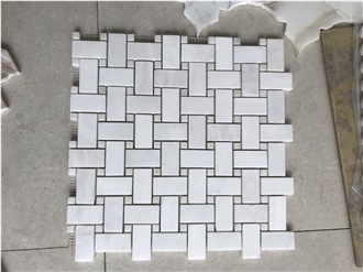 Calacatta Gold White Natural Marble Mosaic Pattern Tiles