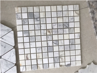 Calacatta Gold White Natural Marble Mosaic Pattern Tiles
