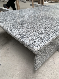 Chinese Grey Granite Stone Steps And Risers Polished Stairs Round Edge Chinese Grey Granite Stone Steps And Risers Polished Stairs Round Edge