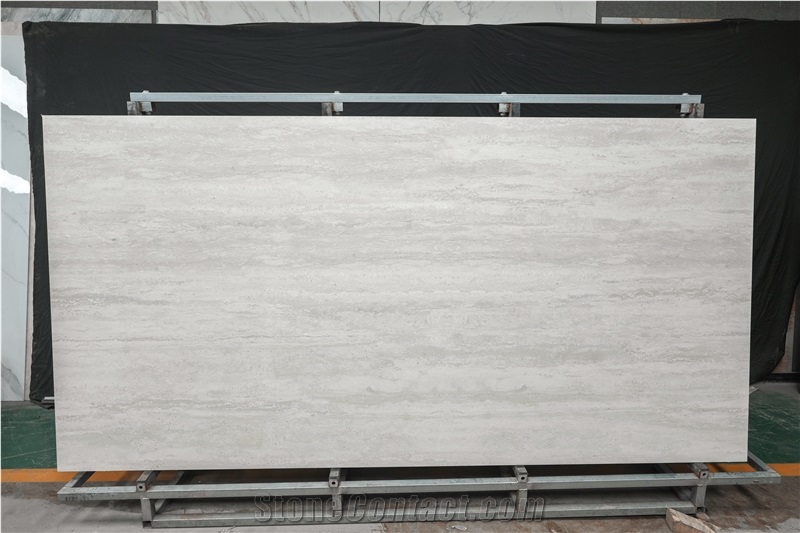 1600X3200x12 Mm Beige Travertine Sintered Stone Slabs