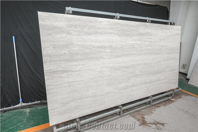 1600X3200x12 Mm Beige Travertine Sintered Stone Slabs