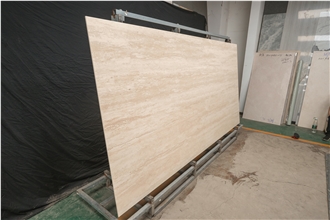 1600X3200x12 Mm Yellow Travertine Texture Sintered Stone Slabs