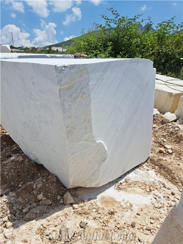 Bianco Sivec White Marble Blocks