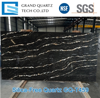 Silica-Free Calacatta Taj Mahal Quartz Slabs GQ-T452
