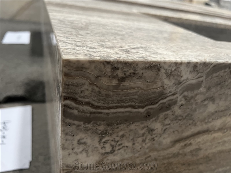 Persian Silver Travertine Polished Vanity Tops