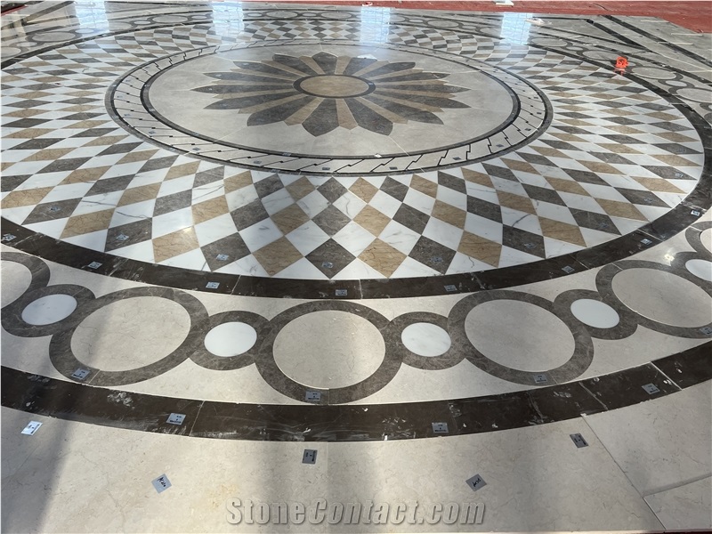 Round Waterjet Medallion For Floor
