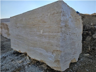 Light Beige Atashkooh Travertine Rough Block
