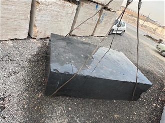 Persian Black Maku  Marble Rough Block
