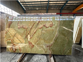 Persian Green Onyx  Slabs Tiles