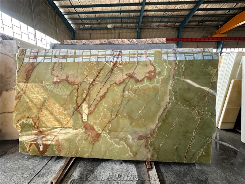Persian Green Onyx  Slabs Tiles