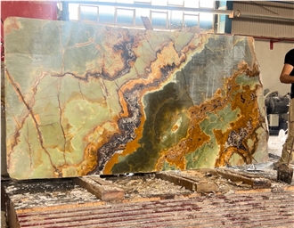Persian Green Onyx  Slabs Tiles