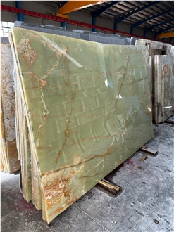 Persian Green Onyx  Slabs Tiles