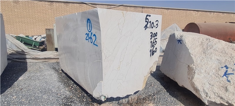 Persian Kashmar White Marble Blocks
