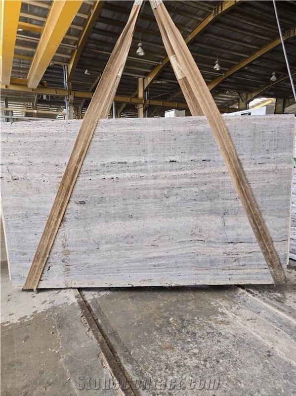Persian Travertine Light Silver Takab  Rough Block Blocks