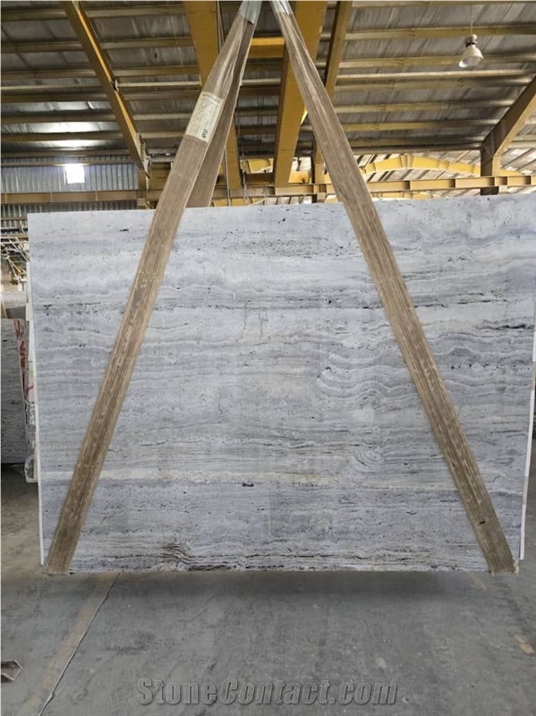 Persian Travertine Light Silver Takab  Rough Block Blocks
