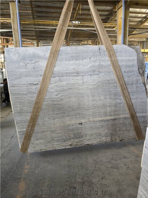 Persian Travertine Light Silver Takab  Rough Block Blocks