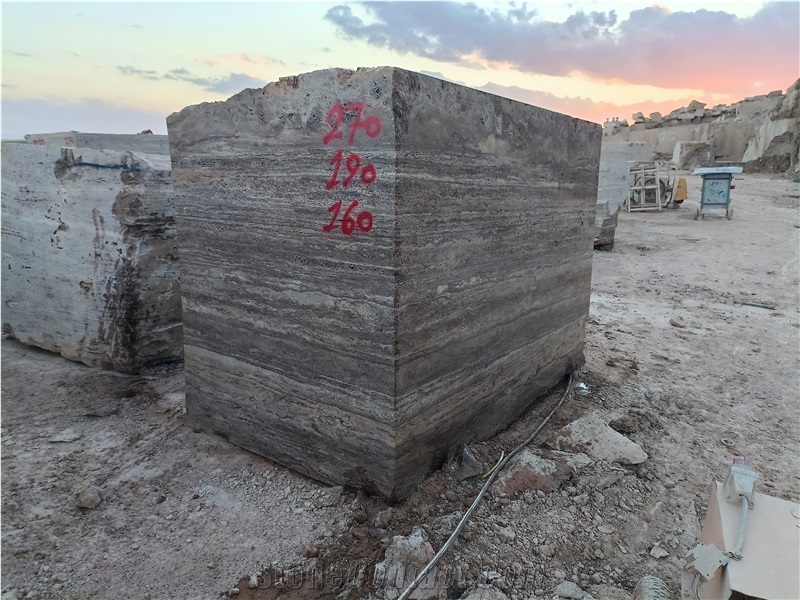 Silver Travertine Blocks