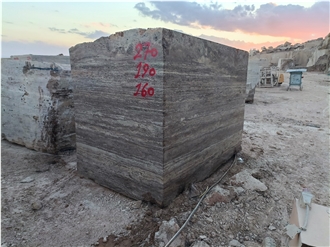 Silver Travertine Blocks