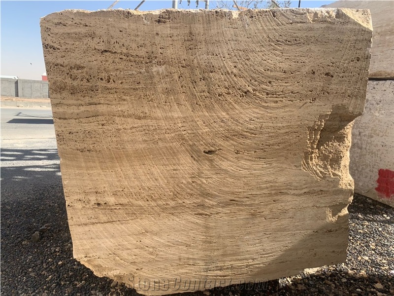 Zanjan Beige Travertine Blocks