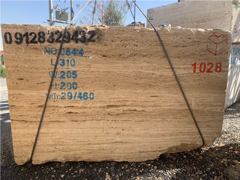 Zanjan Beige Travertine Blocks