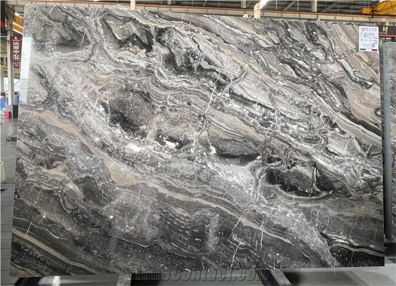 Iride Nero Marble Bookmatched Polished Slabs And Tiles