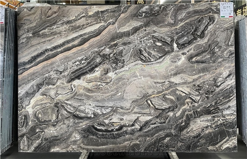 Iride Nero Marble Bookmatched Polished Slabs And Tiles