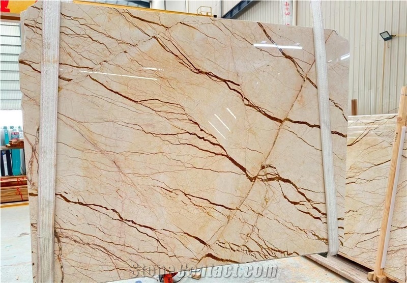 Sofitel Gold Marble Bookmatched Slabs Tiles