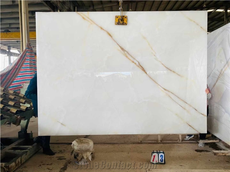 White Onyx Slabs Snow White Onyx Tile