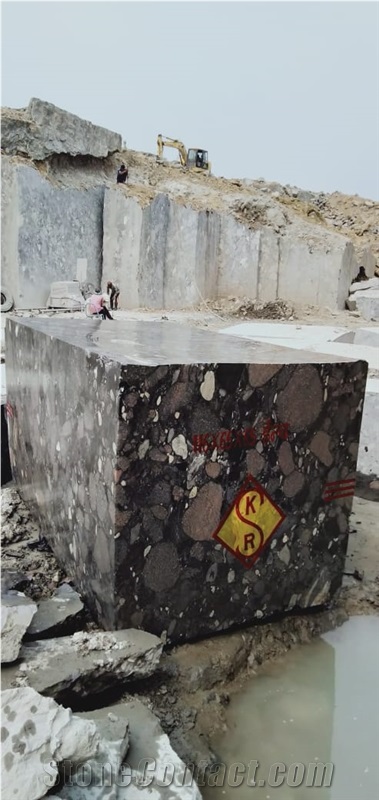 Pebble Black Granite Blocks