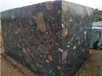 Pebble Black Granite Blocks