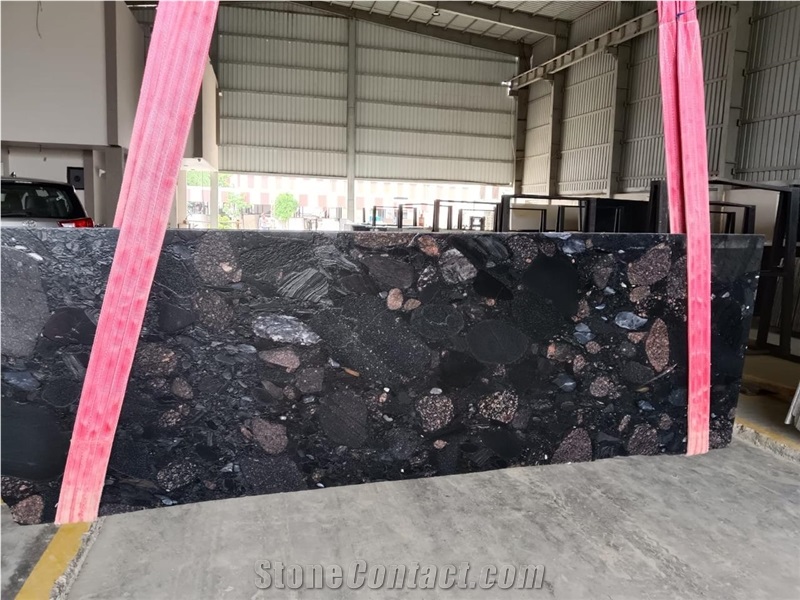 Pebble Black Granite  Slabs