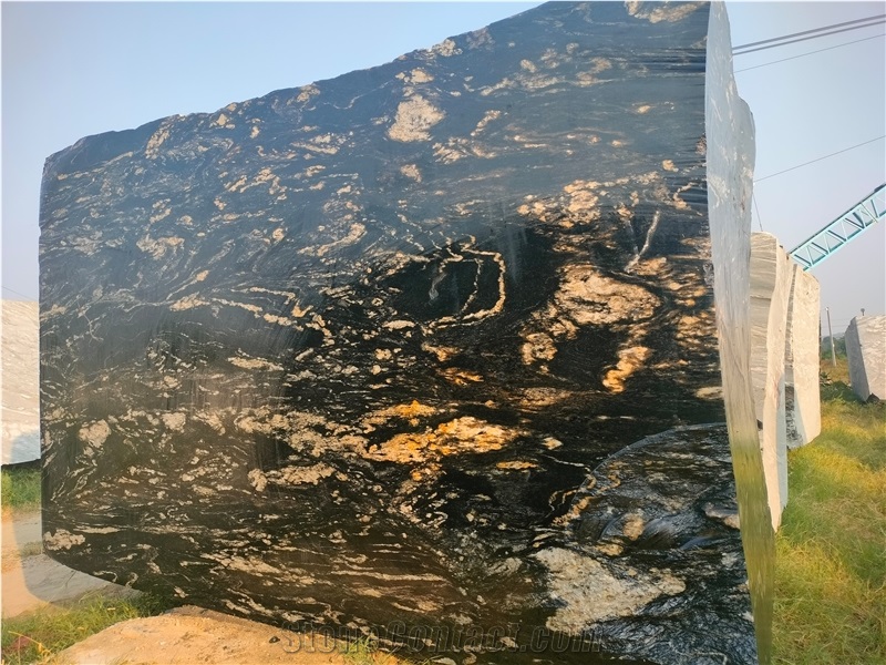 Titanium Gold Granite Blocks