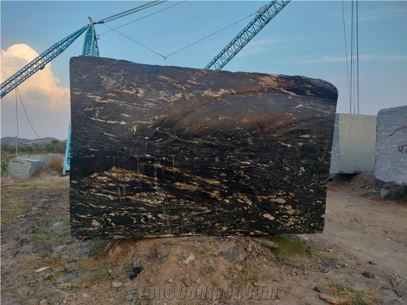 Titanium Gold Granite Blocks