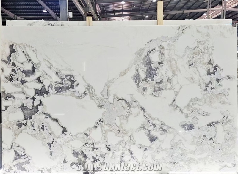 Luxury Oyster White Marble Slab Tiles
