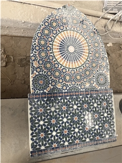 Natural Stone Marble Water Jet  Mosaic Tiles