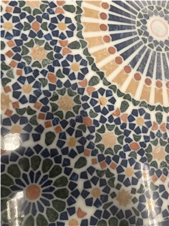 Natural Stone Marble Water Jet  Mosaic Tiles