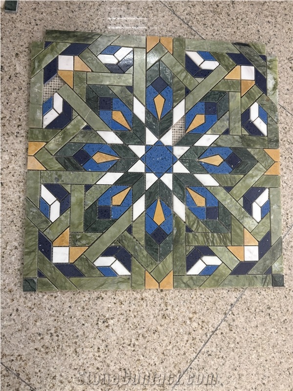 Natural Stone Marble Water Jet  Mosaic Tiles