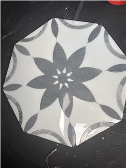 Natural Stone Marble Water Jet  Mosaic Tiles