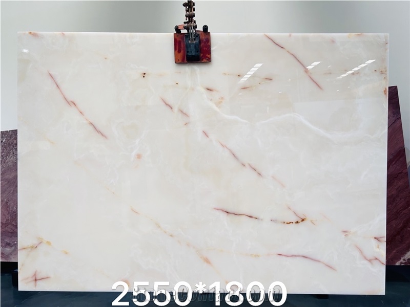 Natural White Onyx Stone Polished Slab Slabs