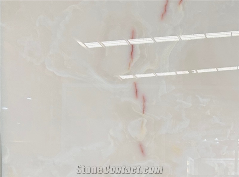 Natural White Onyx Stone Polished Slab Slabs