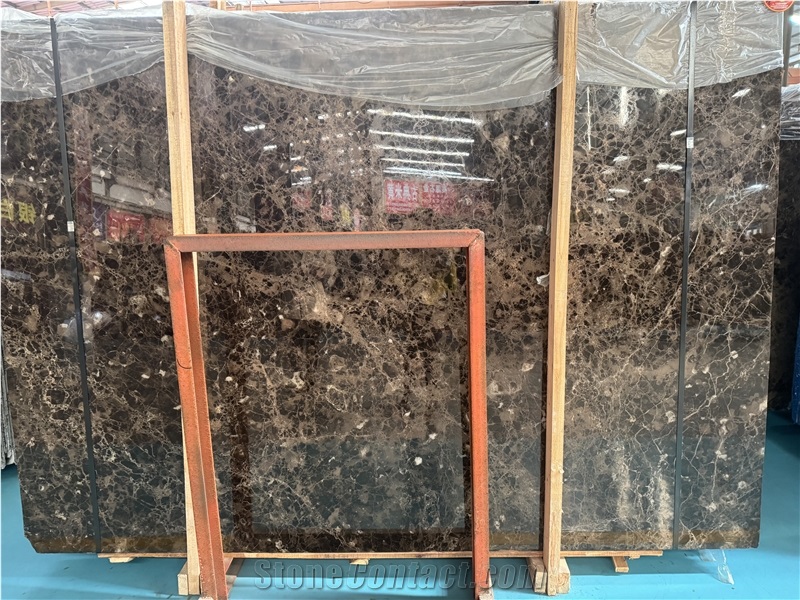 Spanish Dark Emprador Brown Cheap Marble Tiles For Floor