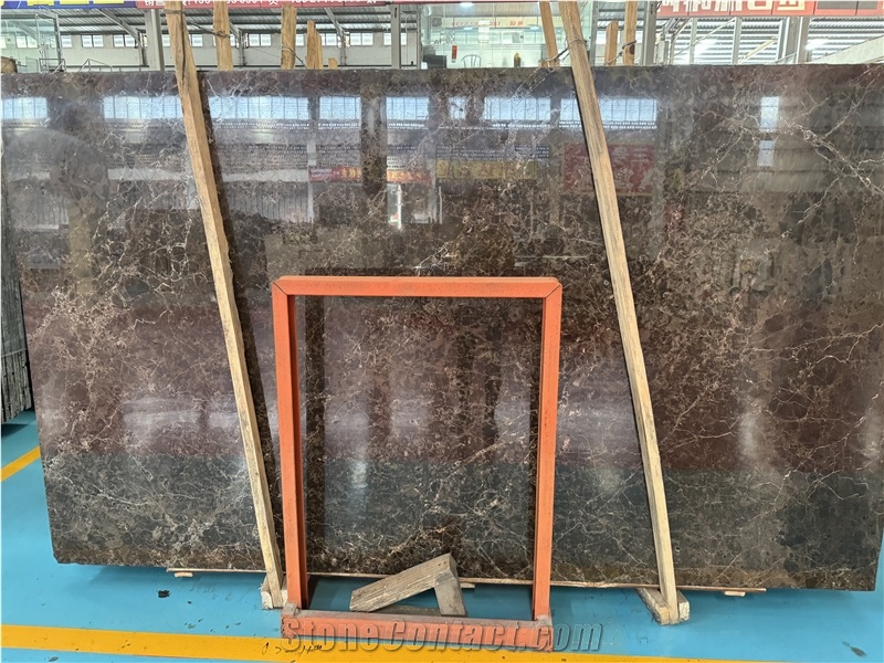 Spanish Dark Emprador Brown Cheap Marble Tiles For Floor