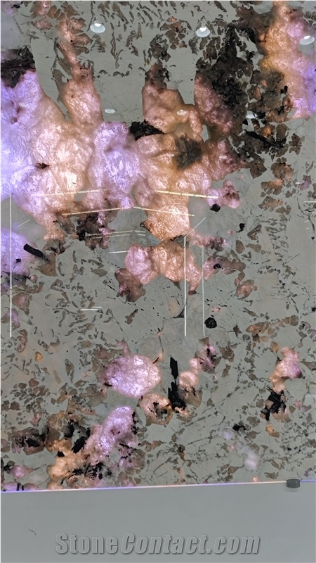 Backlight Bookmatched Patagonia Granite Slabs
