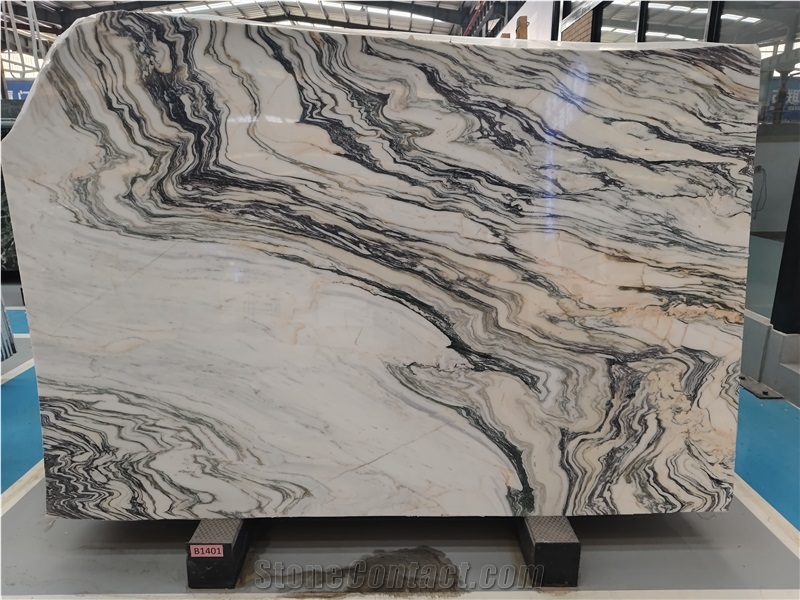 Bianco Covelano Marble Slabs For  Kitchen Countertops