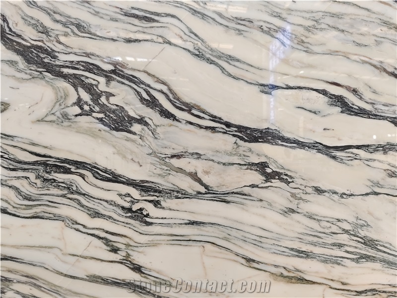 Bianco Covelano Marble Slabs For  Kitchen Countertops