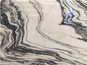 Bianco Covelano Marble Slabs For  Kitchen Countertops