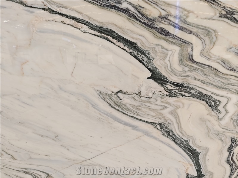 Bianco Covelano Marble Slabs For  Kitchen Countertops