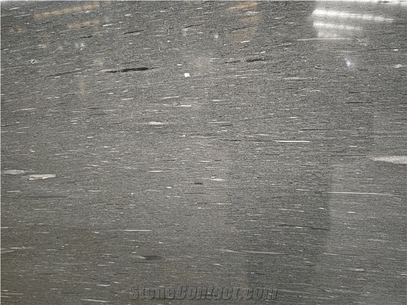 Black Silk Granite Slabs 20Mm Polished Surface