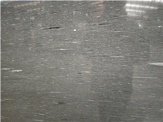 Black Silk Granite Slabs 20Mm Polished Surface